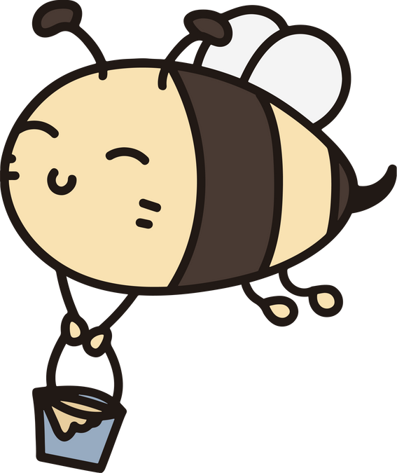 Cute Honey Bee Illustration